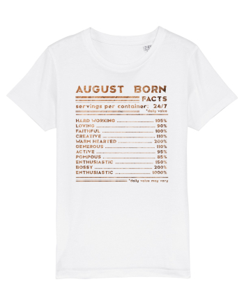 August Born Fun Facts White