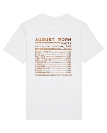 August Born Fun Facts White