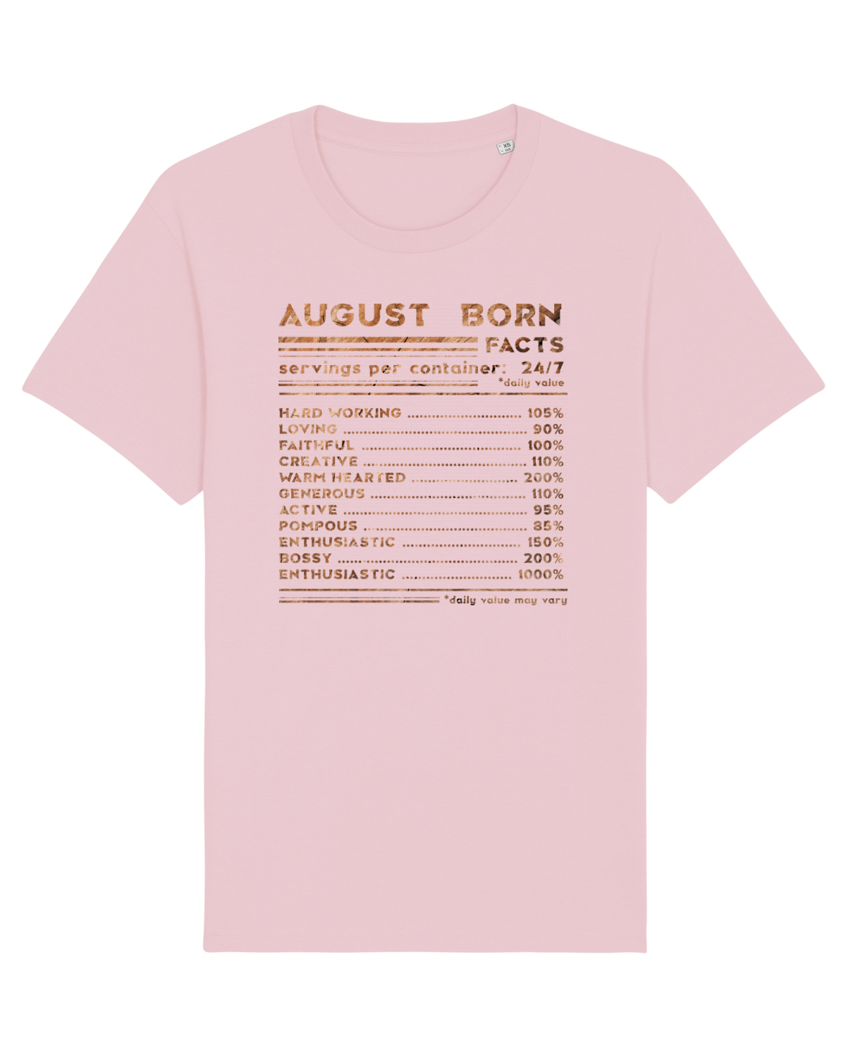 Tricou mânecă scurtă Unisex Rocker Cotton Pink