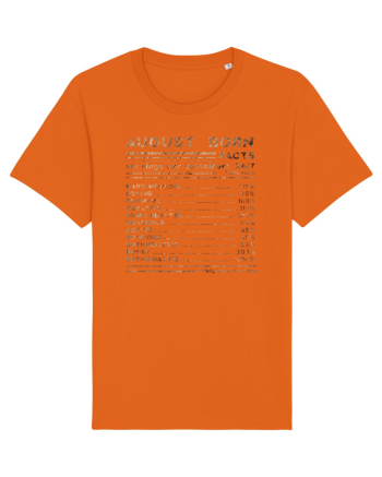 August Born Fun Facts Bright Orange