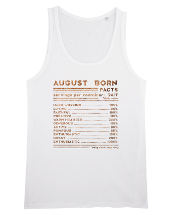 August Born Fun Facts White