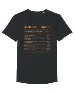 August Born Fun Facts Tricou mânecă scurtă guler larg Bărbat Skater