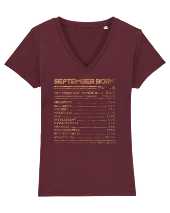 September Born Fun Facts Burgundy