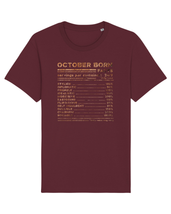 October Born Fun Facts Burgundy