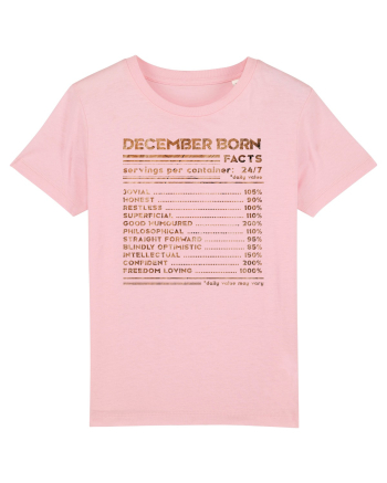 December Born Fun Facts Cotton Pink