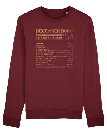 December Born Fun Facts Burgundy