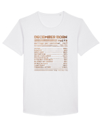 December Born Fun Facts Tricou mânecă scurtă guler larg Bărbat Skater