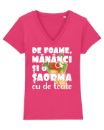 Șaorma cu de toate Tricou mânecă scurtă guler V Damă Evoker