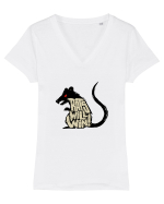 Rats will win! Tricou mânecă scurtă guler V Damă Evoker