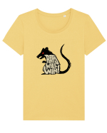Rats will win! Tricou mânecă scurtă guler larg fitted Damă Expresser