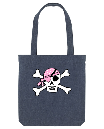 Pink Lover Skull Midnight Blue
