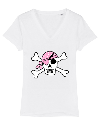 Pink Lover Skull White
