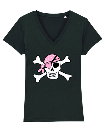 Pink Lover Skull Black