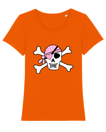 Pink Lover Skull Bright Orange