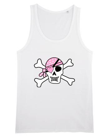Pink Lover Skull White