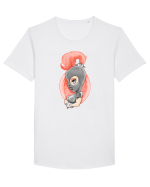 B D S M Chick Tricou mânecă scurtă guler larg Bărbat Skater
