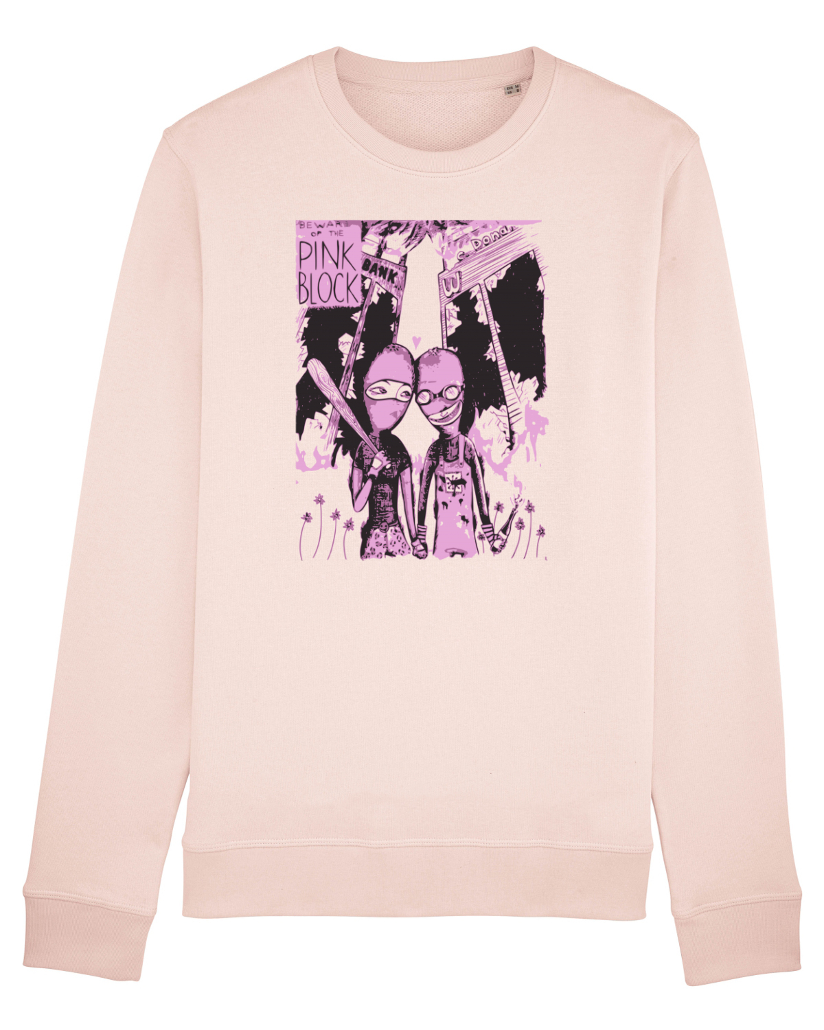 Bluză mânecă lungă Unisex Rise Candy Pink