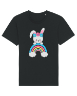 Bunny Rainbow Tricou mânecă scurtă Unisex Rocker