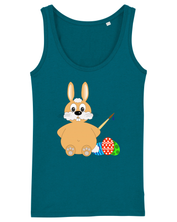 Easter bunny painting eggs Ocean Depth