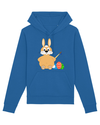 Easter bunny painting eggs Royal Blue