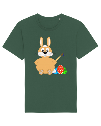 Easter bunny painting eggs Bottle Green