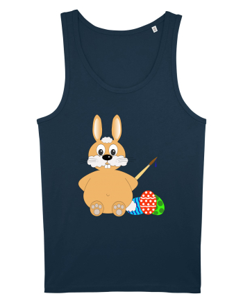 Easter bunny painting eggs Navy