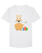 Easter bunny painting eggs Tricou mânecă scurtă guler larg Bărbat Skater