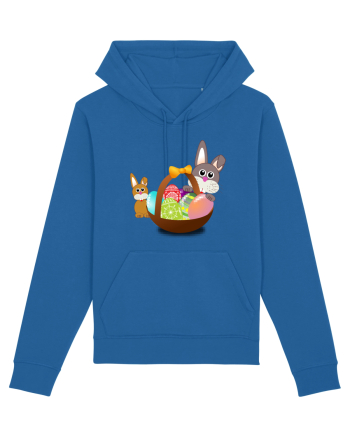 Easter rabbit with baby rabbit Royal Blue