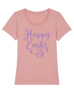 Happy Easter / Paste Fericit Tricou mânecă scurtă guler larg fitted Damă Expresser