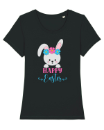Happy Easter / Paste Fericit Tricou mânecă scurtă guler larg fitted Damă Expresser