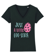 Just a little egg-stra Tricou mânecă scurtă guler V Damă Evoker