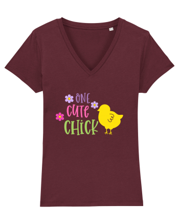One Cute Chick Burgundy