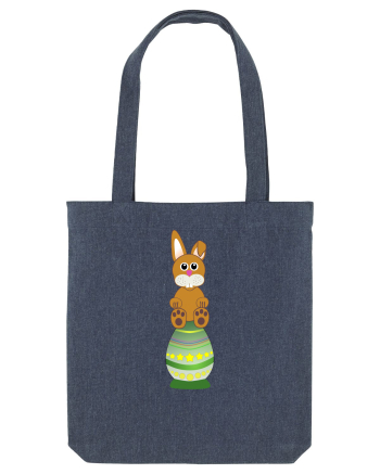 Rabbit on easter egg Midnight Blue