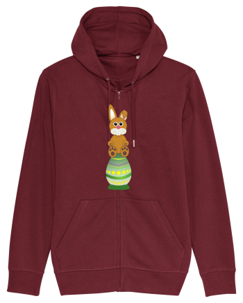 Rabbit on easter egg Burgundy