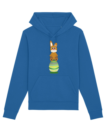 Rabbit on easter egg Royal Blue