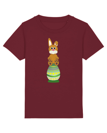 Rabbit on easter egg Burgundy