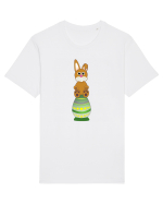 Rabbit on easter egg Tricou mânecă scurtă Unisex Rocker