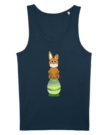 Rabbit on easter egg Navy