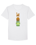 Rabbit on easter egg Tricou mânecă scurtă guler larg Bărbat Skater