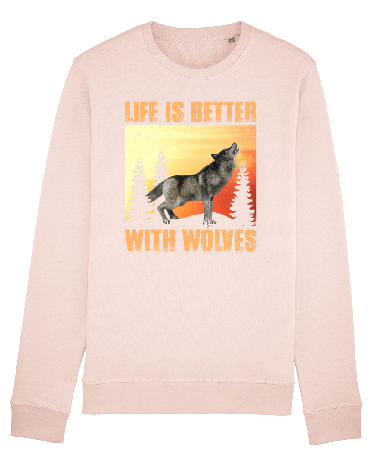 Bluză mânecă lungă Unisex Rise Candy Pink