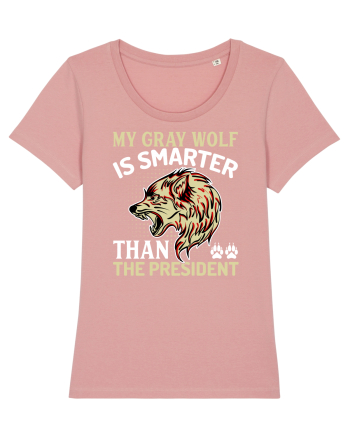My Gray Wolf Is Smarter Than The President Canyon Pink