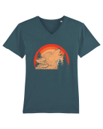 Nature Lover Tricou mânecă scurtă guler V Bărbat Presenter