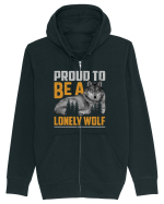 Proud to be a lonely wolf Hanorac cu fermoar Unisex Connector