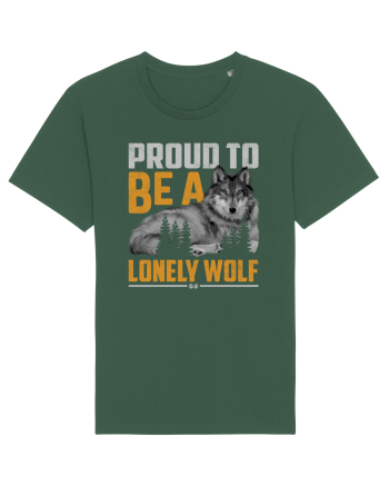 Proud to be a lonely wolf Bottle Green