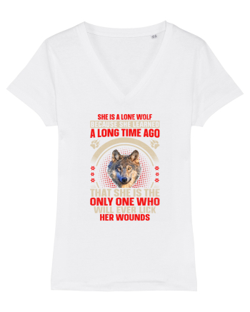 She is a lone wolf White