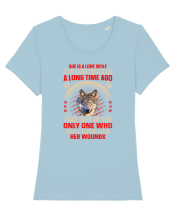 She is a lone wolf Sky Blue
