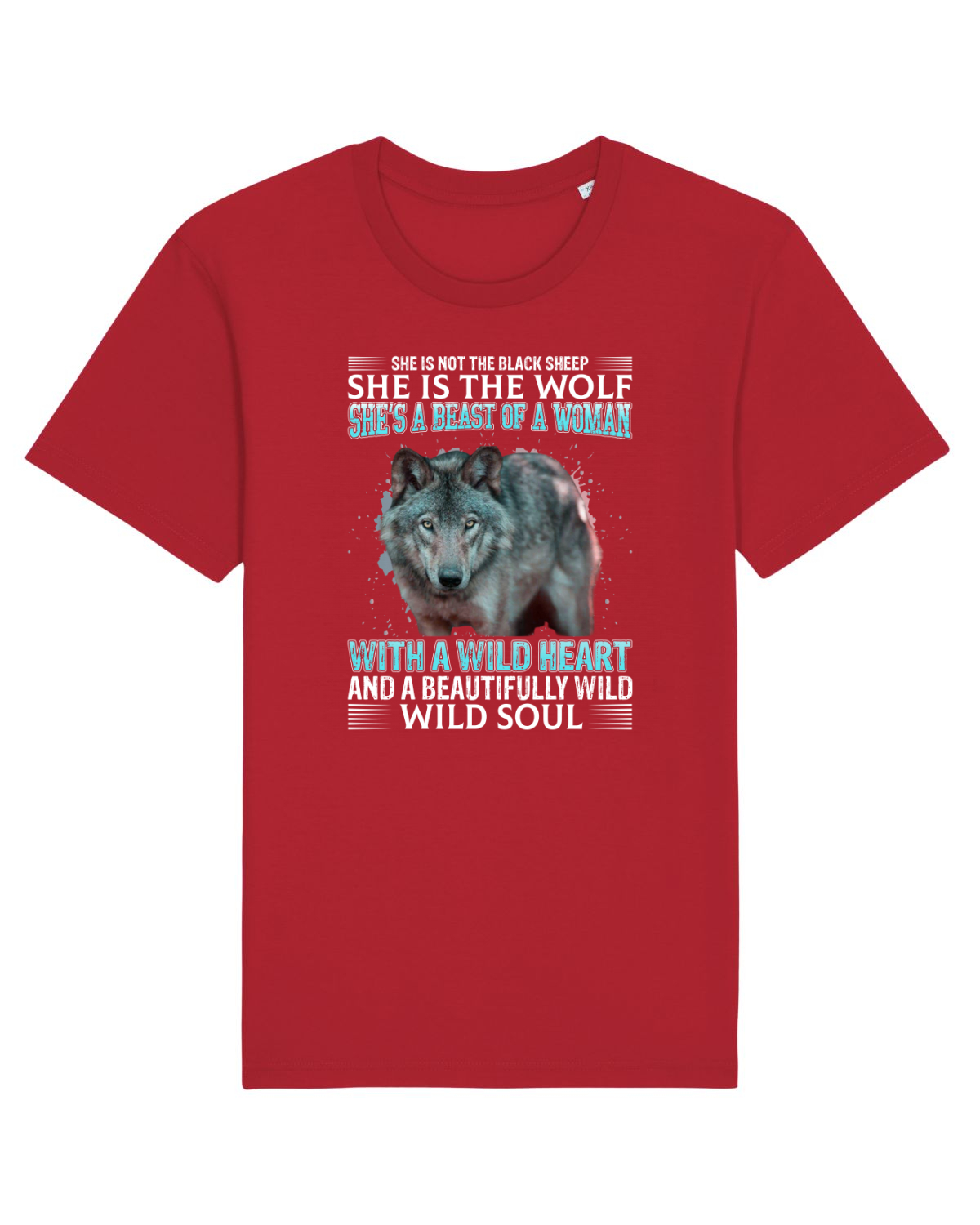 Tricou mânecă scurtă Unisex Rocker Red