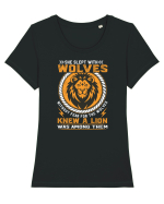 She Slept With Without Fear For The Wolves Tricou mânecă scurtă guler larg fitted Damă Expresser