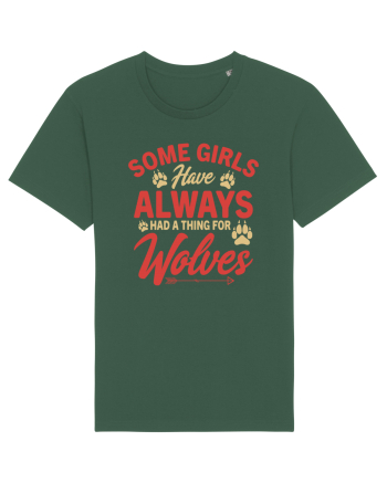 Some Girls Have Always Had A Thing For Wolves Bottle Green