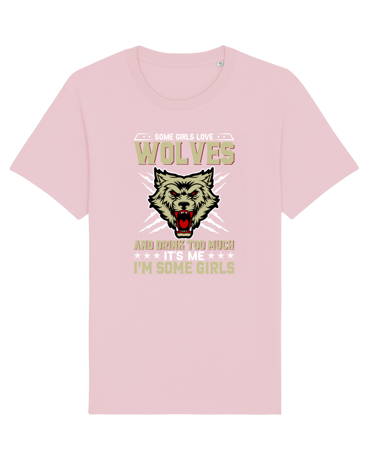 Tricou mânecă scurtă Unisex Rocker Cotton Pink